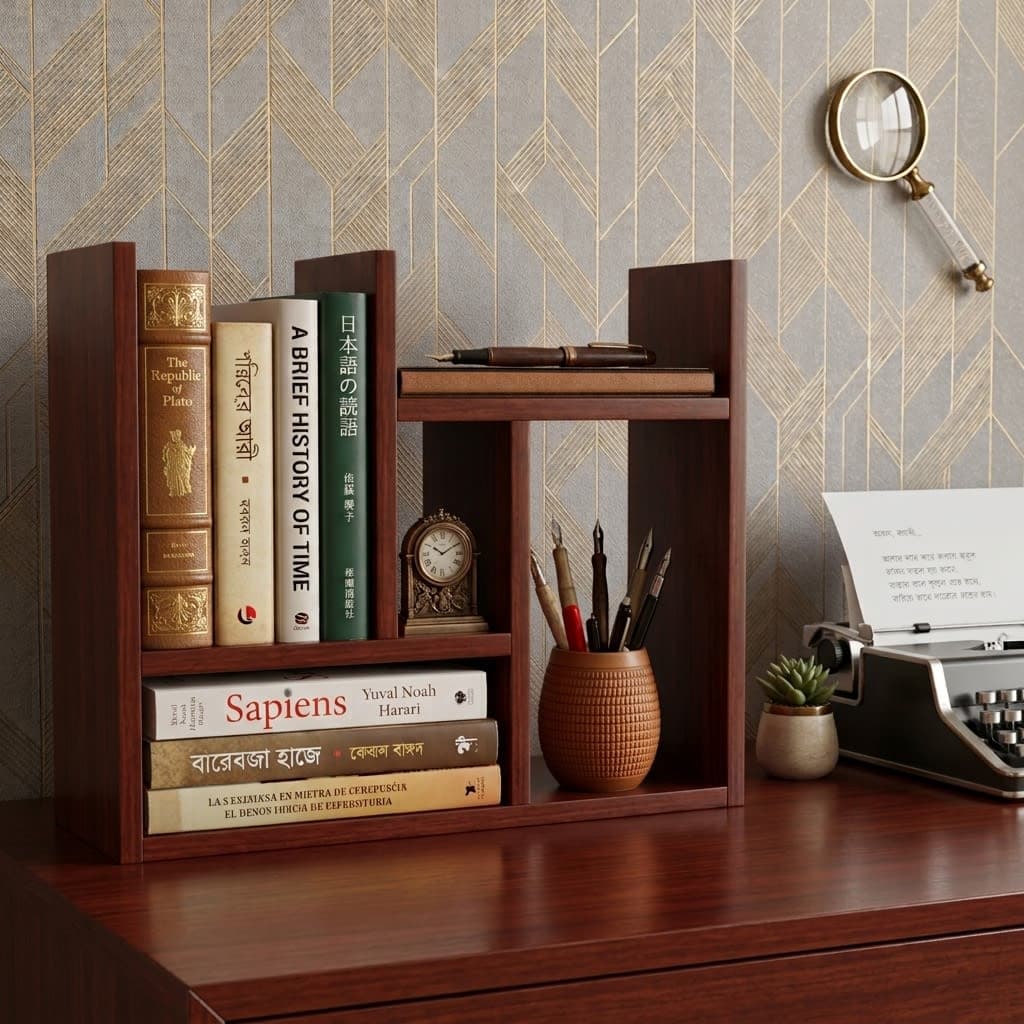 Classic Wooden Desk Organizer