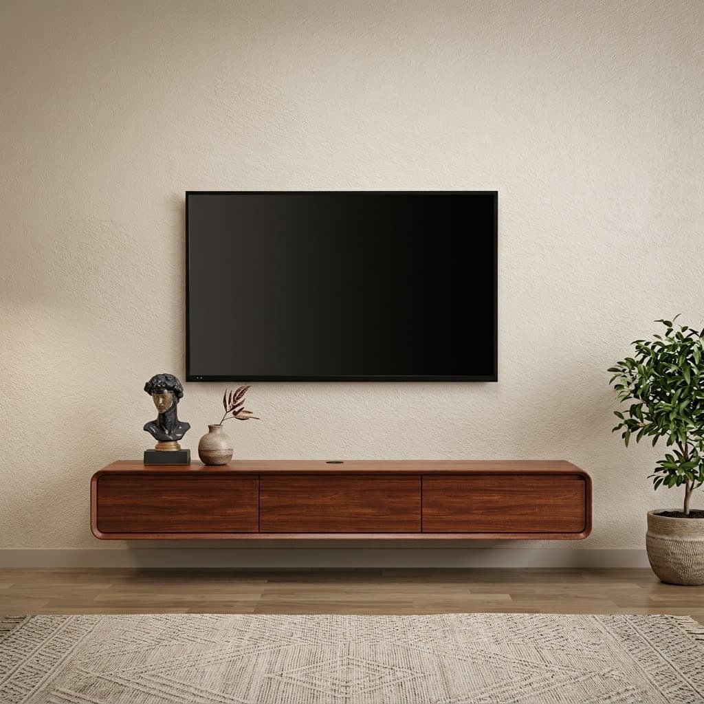 Modern Minimalist Wall-Mounted Floating TV Stand